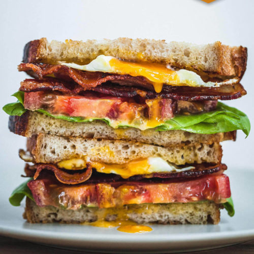 B.E.L.T. (Bacon, Egg, Lettuce And Tomato Sandwich) With Homemade Aioli ...